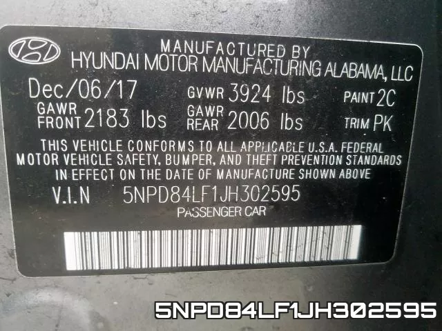 5NPD84LF1JH302595 фото 2