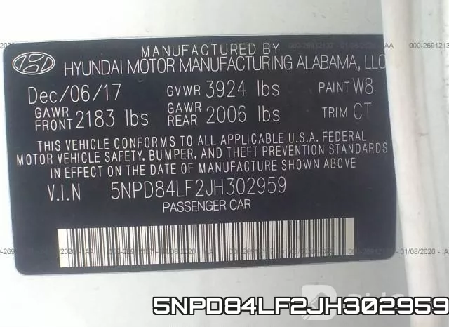 5NPD84LF2JH302959 фото 10