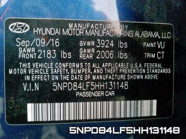 5NPD84LF5HH131148 фото 2