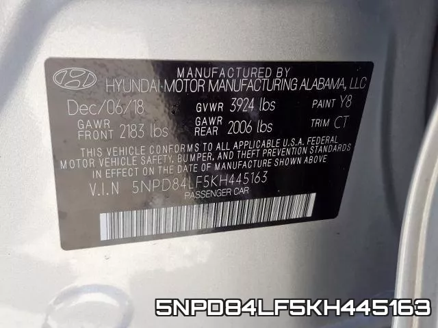 5NPD84LF5KH445163 фото 2