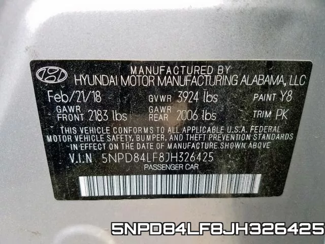 5NPD84LF8JH326425 фото 2