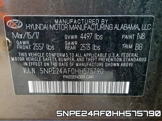5NPE24AF0HH575790 фото 2