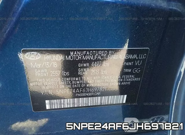 5NPE24AF6JH697821 фото 10