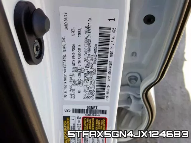 5TFAX5GN4JX124683 фото 2