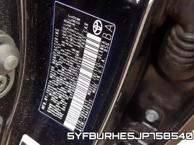 5YFBURHE5JP758540 фото 2