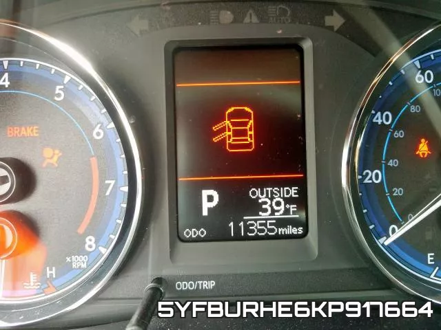5YFBURHE6KP917664 фото 9