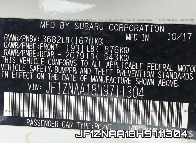 JF1ZNAA18H9711304 фото 10