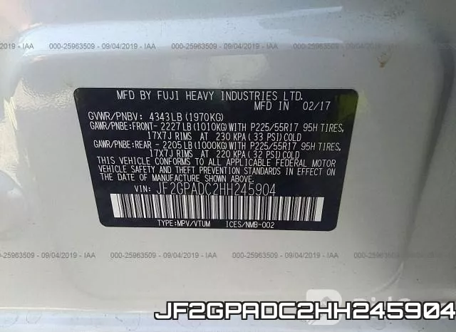 JF2GPADC2HH245904 фото 10