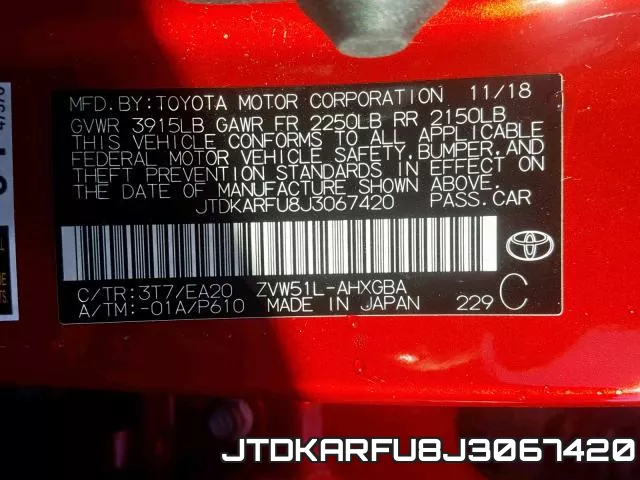 JTDKARFU8J3067420 фото 2