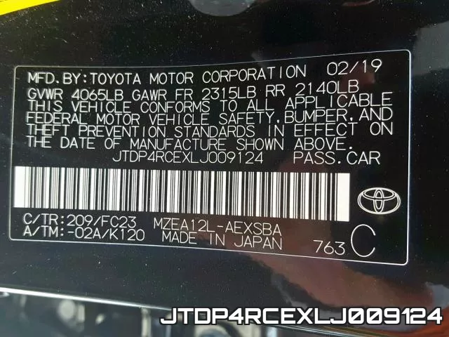 JTDP4RCEXLJ009124 фото 2