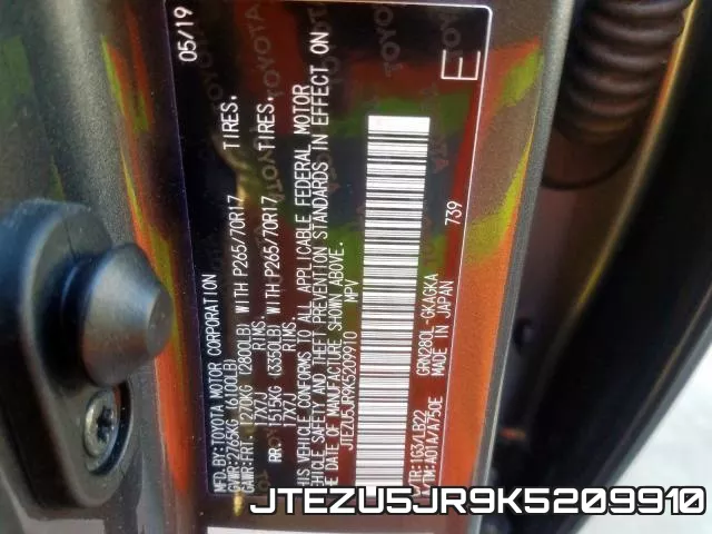 JTEZU5JR9K5209910 фото 2