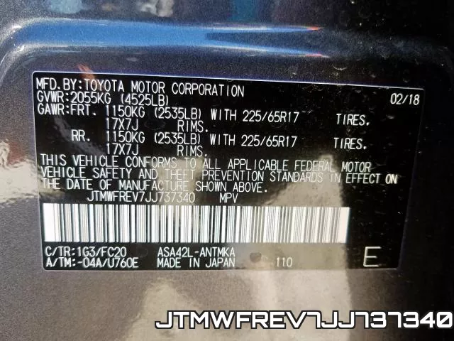 JTMWFREV7JJ737340 фото 2