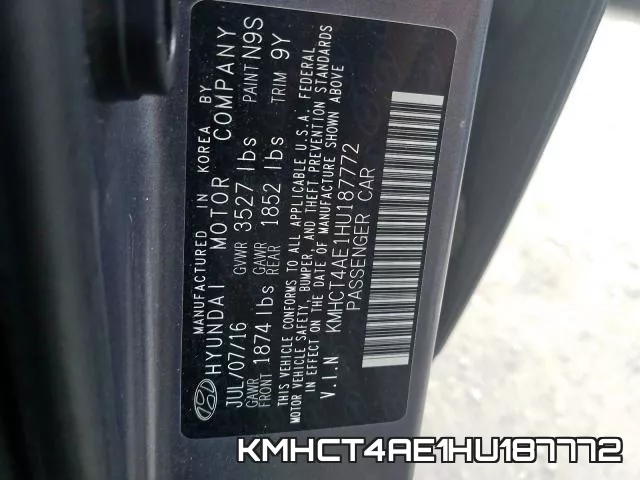 KMHCT4AE1HU187772 фото 2