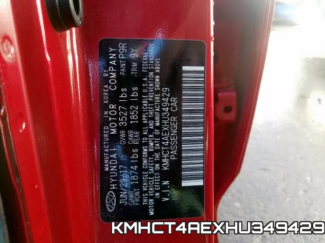 KMHCT4AEXHU349429 фото 2