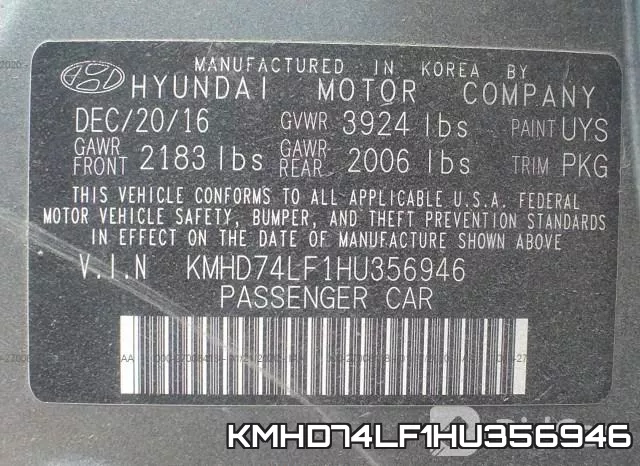 KMHD74LF1HU356946 фото 10