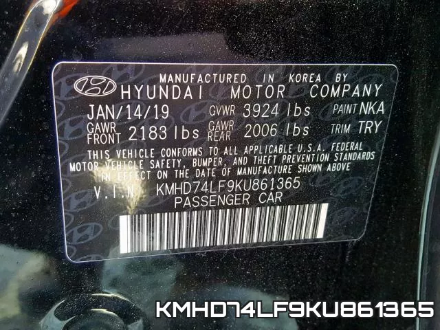 KMHD74LF9KU861365 фото 2