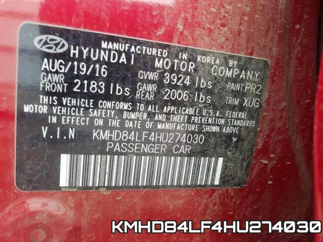 KMHD84LF4HU274030 фото 2
