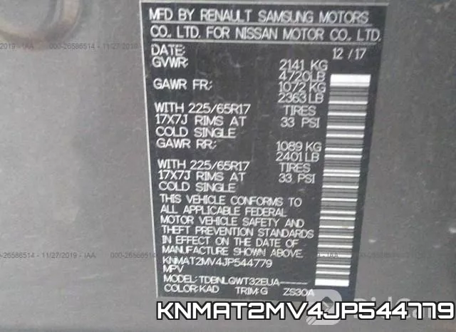 KNMAT2MV4JP544779 фото 10