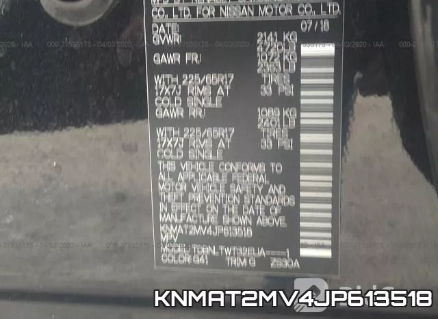 KNMAT2MV4JP613518 фото 10