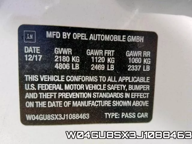 W04GU8SX3J1088463 фото 2