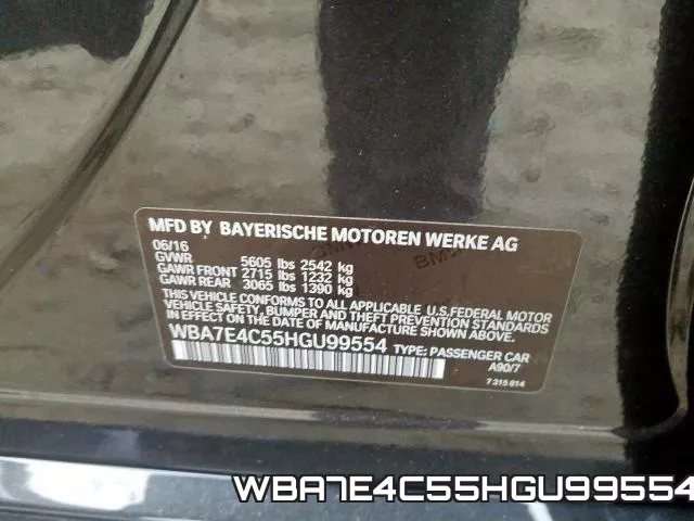 WBA7E4C55HGU99554 фото 2