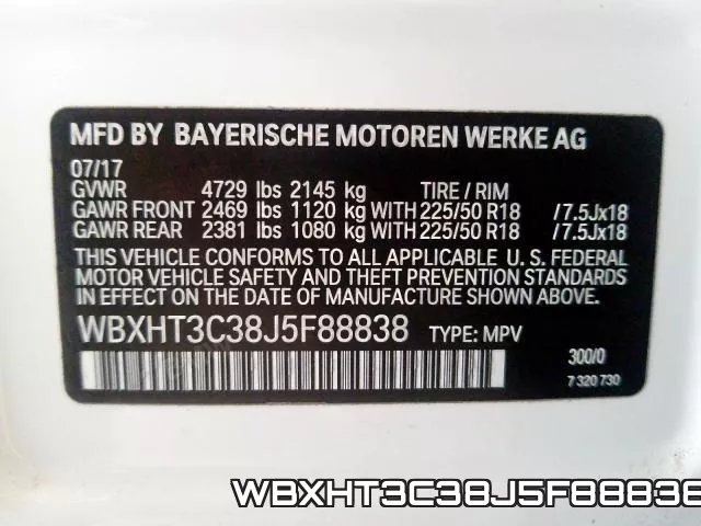 WBXHT3C38J5F88838 фото 2