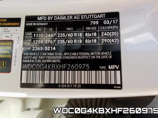 WDC0G4KBXHF260975 фото 2