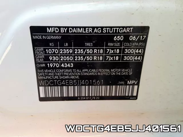 WDCTG4EB5JJ401561 фото 2