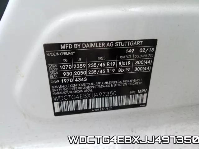 WDCTG4EBXJJ497350 фото 2