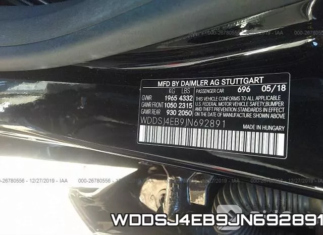 WDDSJ4EB9JN692891 фото 10