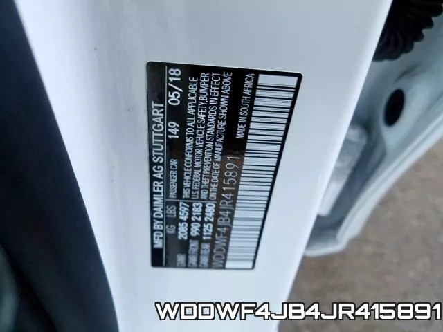 WDDWF4JB4JR415891 фото 2