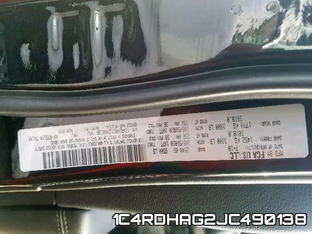 1C4RDHAG2JC490138 фото 2