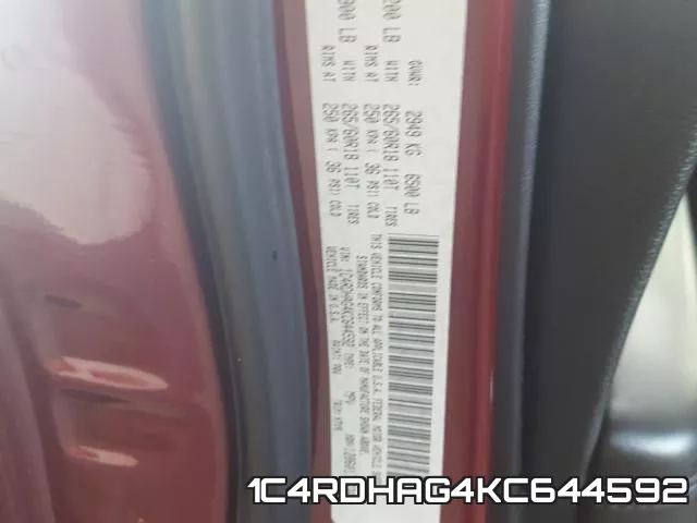 1C4RDHAG4KC644592 фото 2