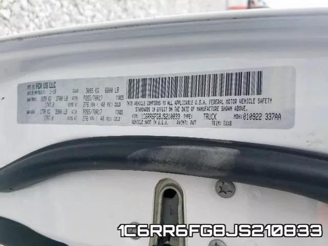 1C6RR6FG8JS210833 фото 2