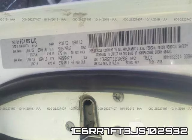 1C6RR7FT3JS102932 фото 10