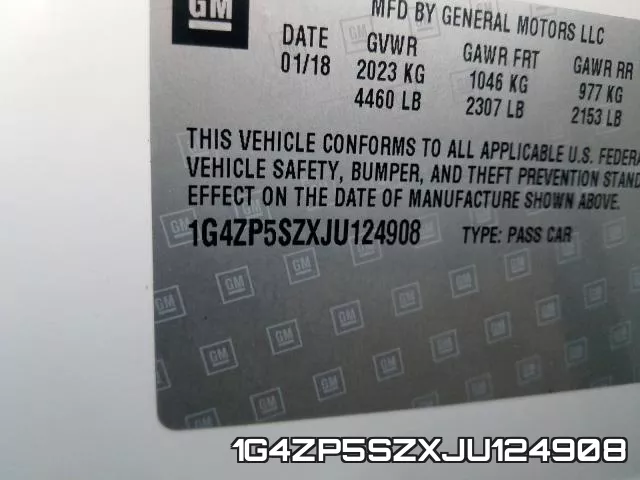 1G4ZP5SZXJU124908 фото 2