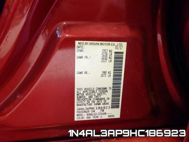 1N4AL3AP9HC186923 фото 2
