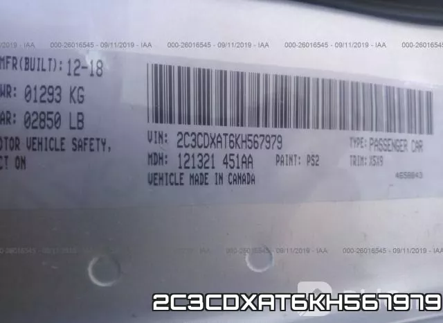 2C3CDXAT6KH567979 фото 10