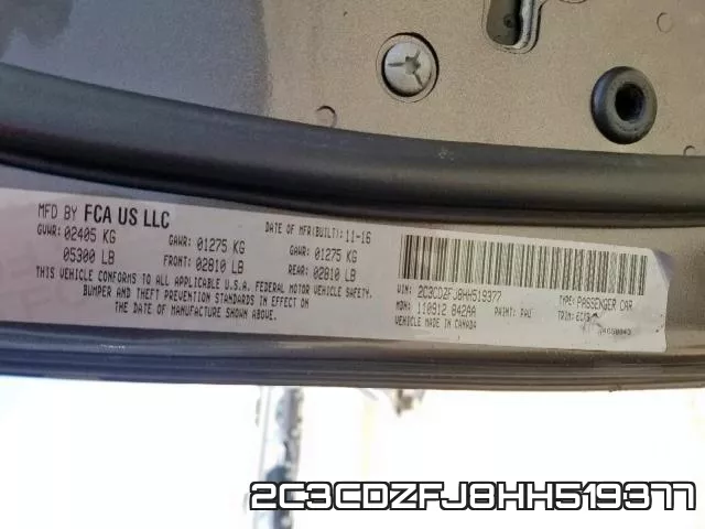 2C3CDZFJ8HH519377 фото 2