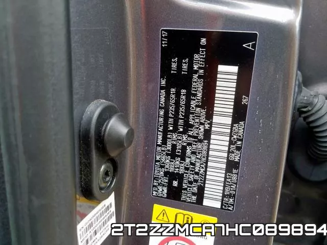 2T2ZZMCA7HC089894 фото 2