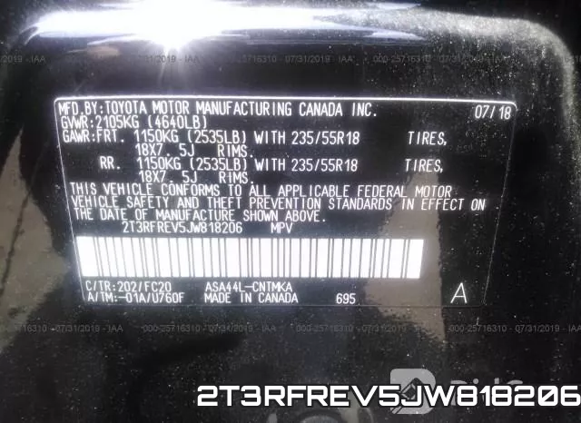 2T3RFREV5JW818206 фото 10