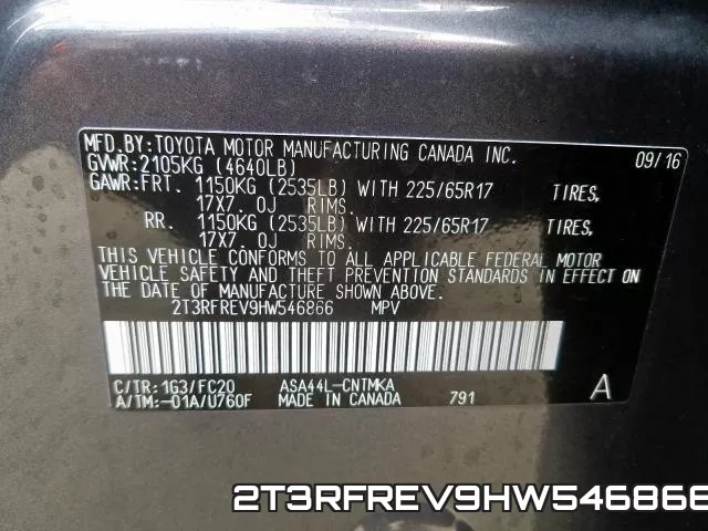 2T3RFREV9HW546866 фото 2