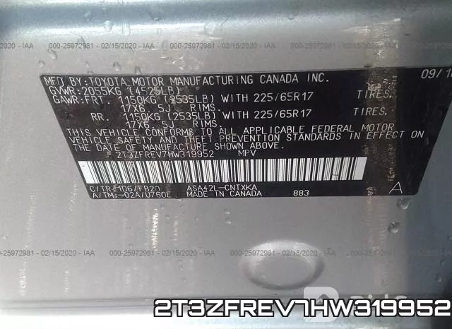 2T3ZFREV7HW319952 фото 10