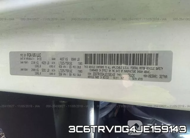 3C6TRVDG4JE159143 фото 10