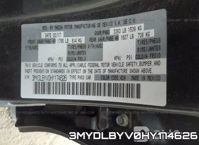 3MYDLBYV0HY174626 фото 10
