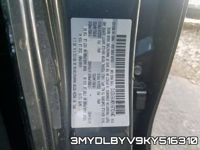 3MYDLBYV9KY516310 фото 2