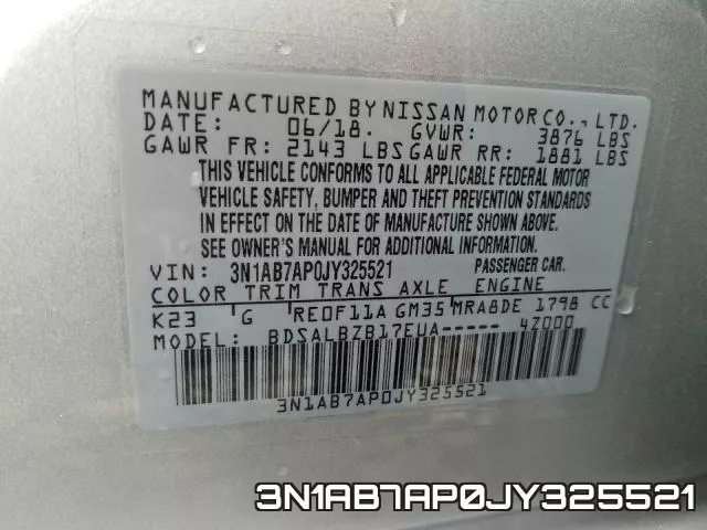 3N1AB7AP0JY325521 фото 2