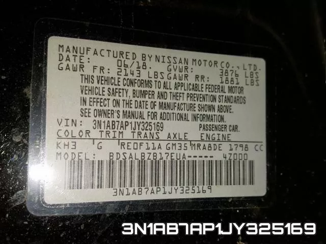 3N1AB7AP1JY325169 фото 2
