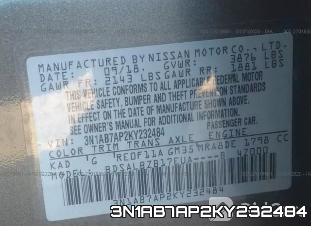 3N1AB7AP2KY232484 фото 10