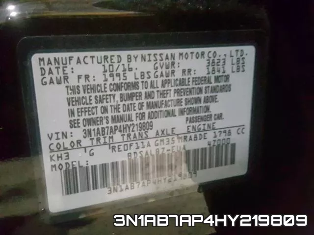 3N1AB7AP4HY219809 фото 2